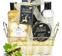 GLOSS ! Set de baño BODY LUXURIOUS GOLD - Set de belleza para mujer - Productos de bienestar - Regalo original para mujer, cumpleaños, Navidad, profesora, San Valentín, Día de la Madre - PANIER