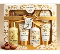 GLOSS ! Set de baño de argán - Set de regalo - Idea de regalo para mujer, cumpleaños, profesora, Navidad, San Valentín, Día de la Madre - Bienestar y relajación - ROLLER