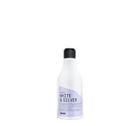 Glossco Professional, White and Silver Shampoo, Champú Matizador para Cabellos Blancos, Decolorados y Rubios, Elimina Tonos Amarillos y Añade Reflejos Plateados, Sin Parabenos y Siliconas, 250 ml