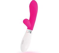 Vibrador rabbit Glossy Jackson Pink de color rosa - Rayon: MUJERES, Couleur: Fucsia, Longitud: 120 mm