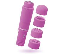 Lips Style Vibrador de clítoris Kurt Glossy morado brillante de bolsillo 220x90x55 mm para mujeres