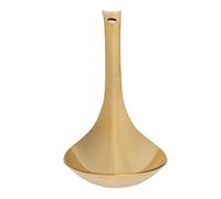 Glossy Thickened Brass Gold Serving Spoon, Heavy Duty Kitchen Soup Spoon, Large Mirror Polished Dinner Ladle with Comfortable Grip for Home Restaurant Buffet Cooking (S(7.8x6.5x2.6cm/3.1x2.6x1in))