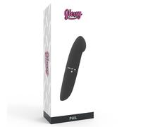 Vibrador clitoris negro brillante phil - Profundidad: 55 mm, Rayon: MUJERES, Couleur: Negro, Longitud: 220 mm, Ancho: 90 mm