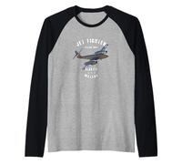 Gloster Meteor WW2 Jet Fighter Camiseta Manga Raglan
