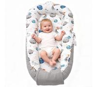 GloTika Nido de bebé, tumbona para recién nacido con funda transpirable y suave para el hogar y viajes, bonito patrón de 0 a 24 meses, regalos esenciales, cielo