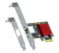 GLOTRENDS LE8111H Tarjeta de Red PCIe para PC de sobremesa, Puerto LAN RJ45 Gigabit Ethernet de 1000/100/10 Mbps, Interfaz PCIE X1, Soporte estándar y de Perfil bajo