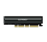 GLOTRENDS PA16 22110/2280 Adaptador M.2 NVMe a PCIe 4.0 X4 con disipador térmico de Aluminio de Cubierta Completa, instalación en Servidor PC/1U