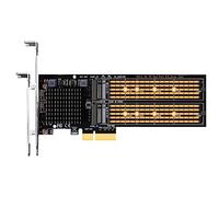 GLOTRENDS PA20 Tarjeta de Expansión de 2 Puertos M.2 NVMe a PCIe 3.0 X4, Admite Bifurcación PCIe, Compatible con el tamaño 22110/2280/2260/2242/2230