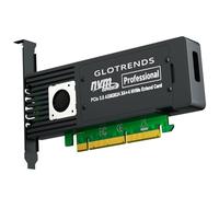 GLOTRENDS ST560 Adaptador Quad M.2 NVMe a PCIe 3.0 X8 con Bifurcación PCIe, Configura Raid Soft M.2 NVMe a Través de Herramienta del Sistema Operativo