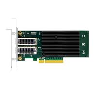 GLOTRENDS ST7218 Tarjeta de Red Ethernet SFP+ de 2 Puertos 10Gb con Controlador Intel X710, Interfaz PCIE 3.0 X8, Compatible con Windows 11/10/Windows Server/Linux/ESX/VMware ESXi