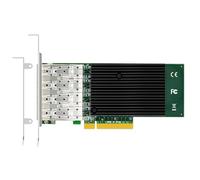 GLOTRENDS ST7219 Tarjeta de Red Ethernet 10G SFP+ de 4 Puertos con Controlador Intel X710-BM1, Interfaz PCIE 3.0 X8, Compatible con Windows 11/10/Windows Server/Linux/ESX/VMware ESXi