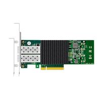 GLOTRENDS ST7268 Tarjeta de Red de Dual Puerto SFP+ de 10 GB, Intel 82599ES (X520-DA2) PCIe x4, Perfil bajo, Compatible con iSCSI/FCoE/Arranque PXE, virtualización VT-c