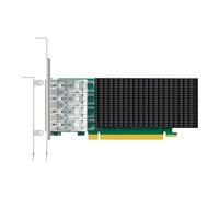 GLOTRENDS ST7342 Tarjeta de Red Ethernet 4-Puerto 25G SFP28 con Controlador Intel E810-CAM1, Interfaz PCIE 4.0 X16, Compatible con Windows 11/10/Windows Server/Linux/RHEL/SLES/Ubuntu/Debian/Freebsd