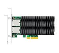 GLOTRENDS ST7368 Tarjeta de Red 10Gb con 2 Puertos RJ45, Controlador Intel X550-AT2, Interfaz PCIe 3.0 X4