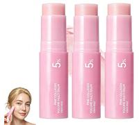 Gloura Stick, Gloura Pink Collagen Volume Multi Balm, All-in-One Face Moisturizer, Collagen Wrinkle Stick for Face, Lips & Neck, Leaves Skin Soft, for All Skin Types (3pcs)