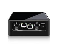 Glovary 13th Gen Mini PC U300 (5C6T, up to 4.4GHz), DDR5 32GB RAM 1TB NVMe SSD (PCIe4.0 x 4), Home Office Micro Desktop Computer, 2 x i226V 2.5GbE LAN, 2HD + 2USB-C 4 Display, USB3.2, WiFi6, BT5.2