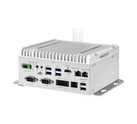 Glovary F1 Fanless Mini PC i5 8265U (4C8T, up to 3.9GHz), 2 x LAN (i210+i219-LM) Linux Industrial Computer DIN Rail, 16GB RAM 512GB NVMe SSD, 2 x RS232 COM, 8 Pin GPIO, 4USB3.2, 9-36V Auto Power On