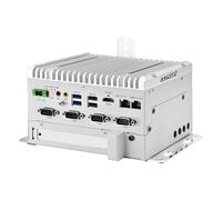 Glovary F1 Industrial Fanless Mini PC J6412, Micro Computer DIN Rail, 8GB RAM 256GB NVMe SSD, 2 x Gigabit LAN, 4 x RS232 COM, 2USB3.2, 2USB2.0, PCIe, 9-36V Auto Power On