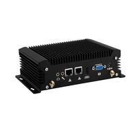 Glovary Fanless Industrial Mini PC, Core i3 10110U Embedded Box Computer, Rugged Win 11 Linux Home Server, Barebone NO RAM NO SSD, 4K HD, 2 x Gigabit LAN, 2 x COM, 8USB Port, WiFi, BT