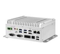 Glovary Fanless Mini PC i3 1215U (6C8T, up to 4.4GHz), 2 x i210AT Gigabit LAN, Linux Industrial Computer DIN Rail, 8GB RAM 256GB NVMe SSD, 2 x RS232 COM, 8 Pin GPIO, USB3.2, 9-36V Auto Power On