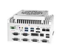 Glovary Fanless Mini PC i3 1215U (6C8T, up to 4.4GHz), 2 x i210AT Gigabit LAN, Linux Industrial Computer DIN Rail, 16GB RAM 512GB NVMe SSD, 6 x RS232 COM, 8 Pin GPIO, USB3.2, 9-36V Auto Power On