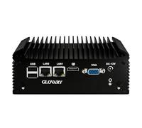 Glovary Fanless Mini PC i5 8250U, DDR4 16GB RAM 256GB NVMe SSD, Dual LAN Industrial PC, Mini Ordenador de Escritorio Home Office, 4RS232 COM, 4USB3.0, 2USB2.0, Auto Power On