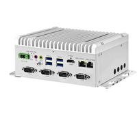 Glovary Fanless Mini PC i5 8265U (4C8T, up to 3.9GHz), 2 x LAN (i210+i219-LM) Linux Industrial Computer DIN Rail, 16GB RAM 512GB NVMe SSD, 4 x RS232 COM, 4K HD, 4USB3.2, 9-36V Auto Power On