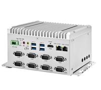 Glovary Fanless Mini PC i5 8265U (4C8T, up to 3.9GHz), 2 x LAN (i210+i219-LM) Linux Industrial Computer DIN Rail, 32GB RAM 1TB NVMe SSD, 8 x RS232 COM, 4K HD, 4USB3.2, 9-36V Auto Power On