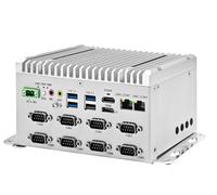 Glovary Fanless Mini PC i7 1255U (10C12T, up to 4.7GHz), 2 x i210AT Gigabit LAN, Linux Industrial Computer DIN Rail, Barebone, 8 x RS232 COM, Dual Display, 3USB3.2, 9-36V Auto Power On