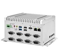 Glovary Fanless Mini PC J6412 (4C4T, up to 2.6GHz), Linux Industrial Computer DIN Rail, 32GB RAM 1TB NVMe SSD, 8 x RS232 COM, 4K HD, 2USB3.2, 9-36V Auto Power On