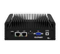 Glovary Fanless Mini PC N2840, DDR3L Barebone, Dual LAN Firewall Industrial PC, Linux Micro Ordenador de Escritorio Home Office, HD VGA, 2 x RS232 Serial Port, USB3.0, Auto Power On