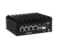 Glovary Firewall Hardware Octa Core 3 N355, 4 x i226V 2.5GbE LAN Mini PC, OPNsense Micro Appliance, DDR5 32GB RAM 512GB SSD, AES-NI, 2HD, DP, 2 xM.2 NVMe Slot, 2 xSATA3.0, TF, TypeC Port
