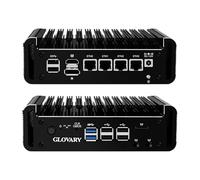 Glovary Firewall Mini PC Quad Core N150, DDR5 32GB RAM 1TB NVMe SSD, 4 x 2.5GbE i226V LAN Fanless Computer Hardware, Micro Router Appliance, AES-NI, OPNsense, 8USB Port, TF Card Slot