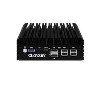 Glovary Micro Firewall Appliance Octa Core i3 N305, 6 x i226V 2.5GbE LAN, Fanless Mini PC Router Hardware, DDR5 Barebone, AES-NI, OPNsense, 2HD, TypeC Port, TF Card Slot