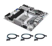 Glovary Placa base W680 12 Bay NAS, M-ATX Server Board LGA1700 (soporta CPU 12th/13th/14th Gen), barebone, 4 xU-DIMM DDR5, 3 ranuras M.2 NVMe, 2 x PCIe x16, 4USB3.2 10Gbps, 5 pantallas