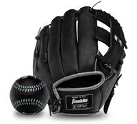 Glove de camiseta de Sports Franklin - Guante de campo para jvenes con mano derecha - Guante de bisbol de cuero sinttico MLB - Guante listo para j