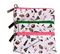 Glove It Guante Que 3 Cremallera Bolsa de la Mujer, Color Nine & Wine, tamaño Talla única