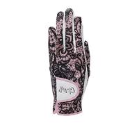 Glove It Ladies Golf Glove - Lightweight and Soft Cabretta Leather Golf Glove for Womens, Features UV Protection, Rose Lace, Medium, Left