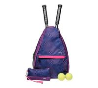Glove It Mochila de Tenis para Mujer, Bolsa de Tenis Ligera para Mujer y Mochila para 2 Raquetas, Pelotas, Botella de Agua., Digital Dusk, Talla única, Digital Dusk