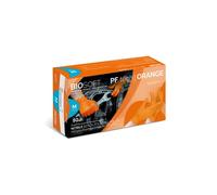 Glovely Rays Spa Guantes desechables de nitrilo Biosoft PF Tech naranja 50 unidades alto grosor - Acabado diamantado (L)
