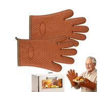 Gloves - Silicone Oven Gloves Set of 2 28x14x2 Cm | Heat Resistant Anti Slip Mitts Kitchen Baking Cooking Oven Air Fryer For Home Restaurant Use Use