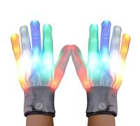 Gloves With Lights - Flashing Sensory Mittens, LED Light Up Gloves | Neon Glowing Finger Props For Easter Halloween Christmas Stocking Stuffers Festival Holiday Concerts Party Night Club Show, C,