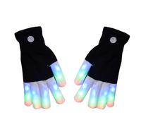 Gloves With Lights - Flashing Sensory Mittens, LED Light Up Gloves | Neon Glowing Finger Props For Easter Halloween Christmas Stocking Stuffers Festival Holiday Concerts Party Night Club Show, B,