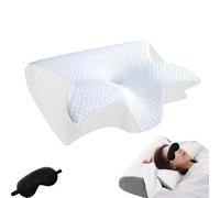 Glovoro Orthopedic Pillow, Glovoro - Orthopedic Dream Deep Pillow, Ergonomic Cervical Pillows, Memory Foam Contour Side Sleeper Pillows for Neck Support, for Side, Back, Stomach Sleepers (White)