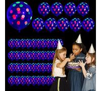 GLOW 12in - Decoraciones reactivas UV para fluorescentes | 50pcs brillan en oscuras para de baile, eventos de Carnaval, festival, celebración