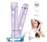 Glow Aura Womens Shaver, 2-in-1 Electric Razor, Facial & Body Shaver, Purple
