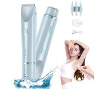 Glow Aura Womens Shaver,2025 New Glowaura Electric Razor,Glow Aura Womens Shaver 2 in 1,Glow Aura Bikini Shaver,Glowshave 2-in-1 Women's Body Shaver,for Facial Face Lip Chin Underarm Legs (Blue)