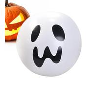 Glow Ballons Halloween - Bola fantasma Smile Ghost LED inflable, globo de agua espeluznante | Bolas de piscina portátiles con pilas con luz para decoración de Halloween y jugar al in