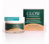 Glow by Hu - Crema para Síntomas de Menopausia SOS - con Ñame Silvestre y Extracto de Baya Vitex - para Sofocos, Sudores Nocturnos e Hinchazón - Tratamiento Diario de Absorción Efectiva - 50 ml