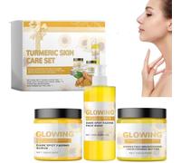 Glow Combo | Glow Combo Skincare Set | 3 In 1 Turmeric Combo Skincare Set, Turmeric Glow Scrub, Glow Butter and Turmeric Glow Face Wash, Natural Exfoliation and Hydration